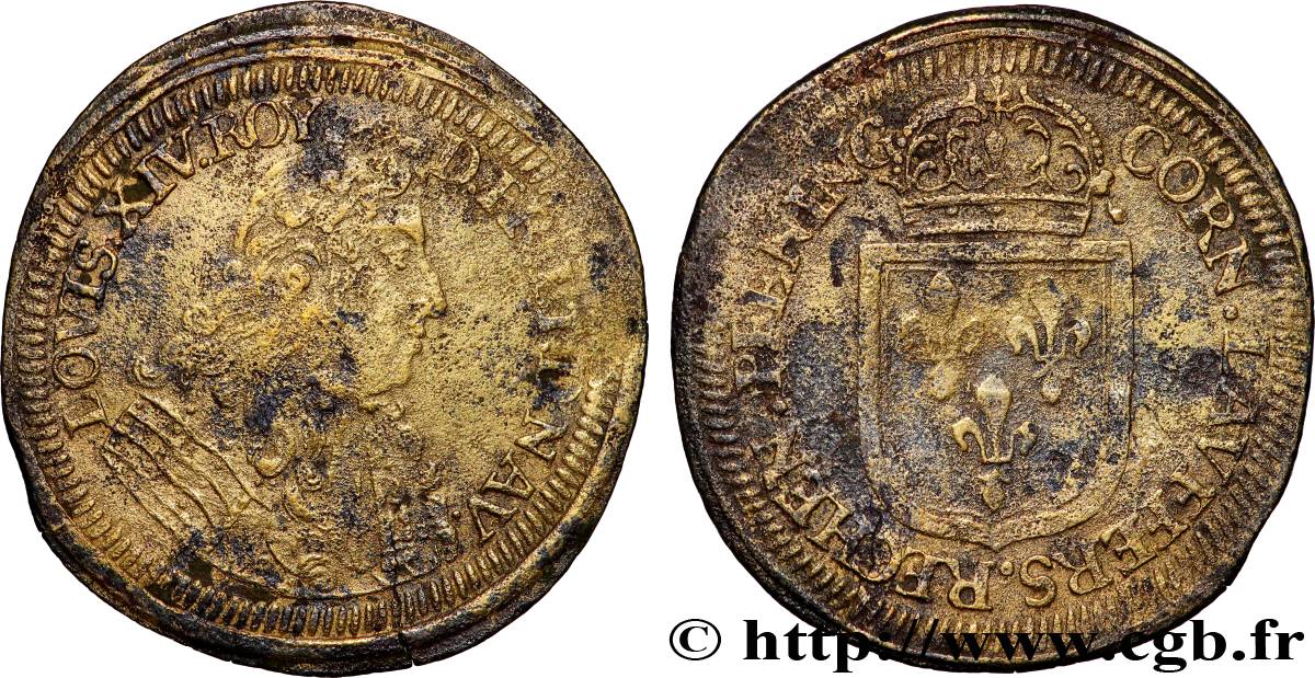 LOUIS XIV THE GREAT or THE SUN KING Jeton de compte VF