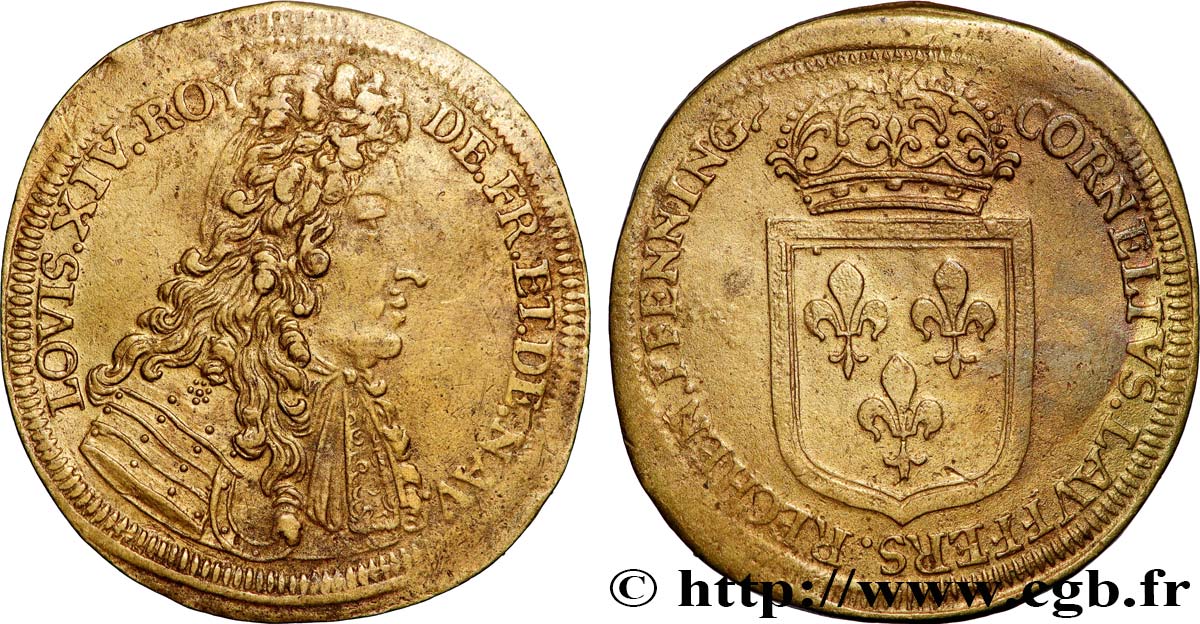 LOUIS XIV LE GRAND ou LE ROI SOLEIL Jeton de compte vers 1680 (?) BB