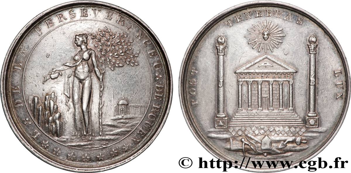 FRANC - MAÇONNERIE ROUEN, LA PERSÉVÉRANCE TTB+