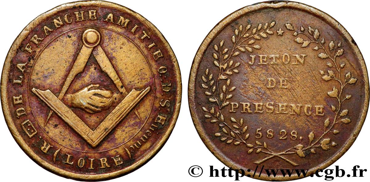FRANC - MAÇONNERIE Saint-Étienne, La Franche Amitié TTB/TB+