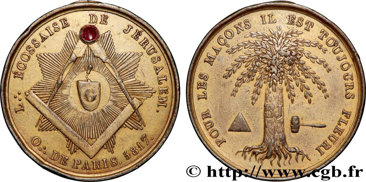 FREEMASONRY ORIENT DE PARIS, JERUSALEM XF