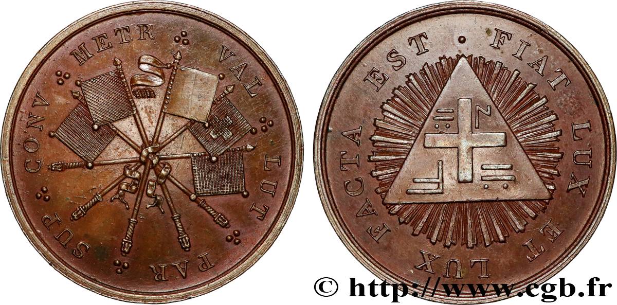 FRANC - MAÇONNERIE GRAND ORIENT DE FRANCE, Souverain Chapitre TTB+