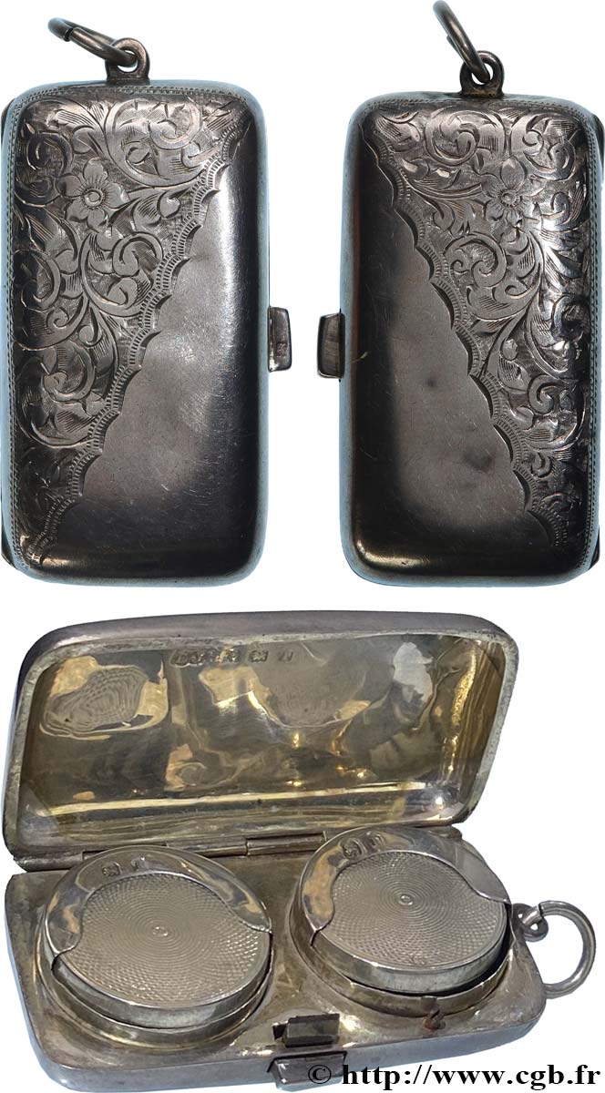 PORTE-LOUIS, PORTE-MONNAIE Porte-louis, Motifs floraux, Royaume-Uni TTB+