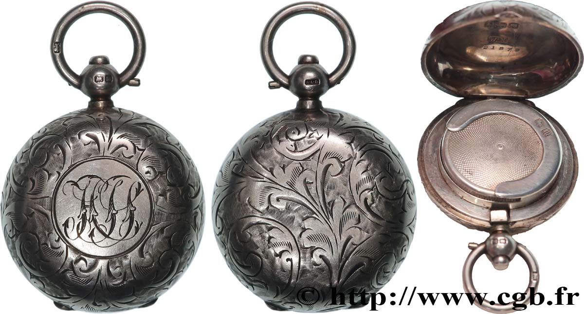 PORTE-LOUIS, PORTE-MONNAIE Porte-louis, Motifs floraux, Royaume-Uni TTB+