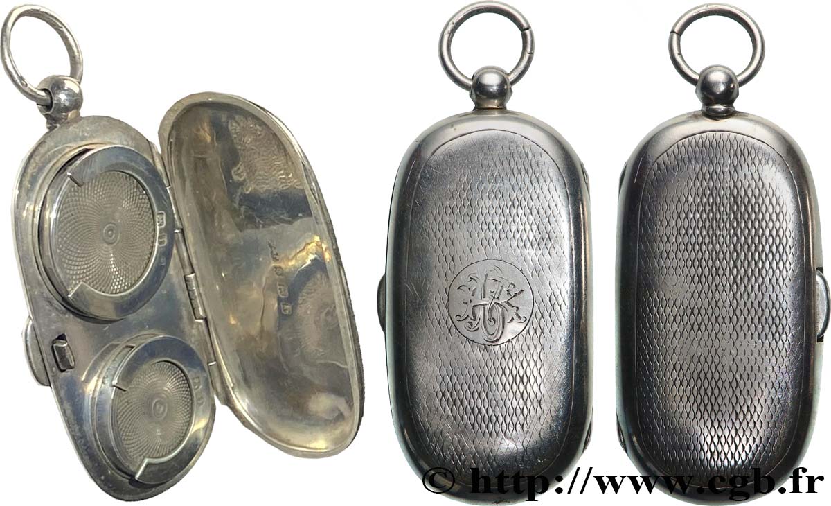 PORTE-LOUIS, PORTE-MONNAIE Porte-louis, Monogrammé, Royaume-Uni TTB