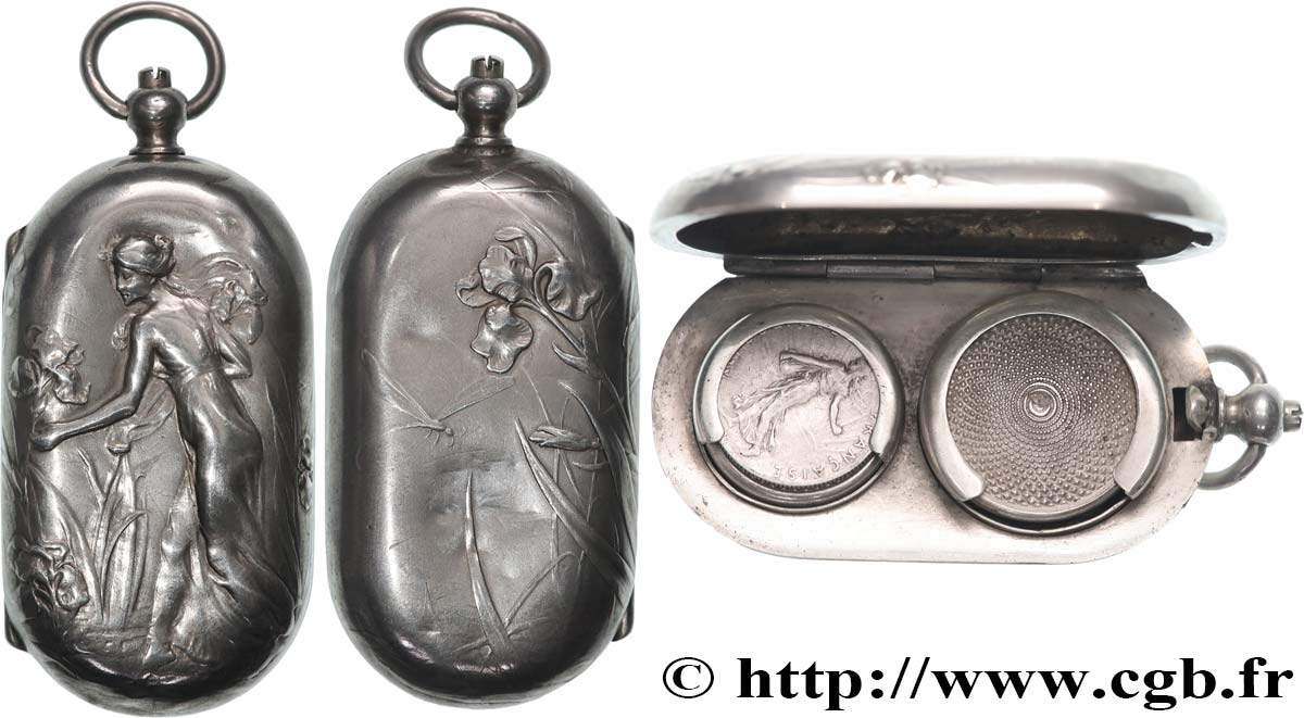 PORTE-LOUIS, PORTE-MONNAIE Porte-Louis, Jeune femme et iris TTB