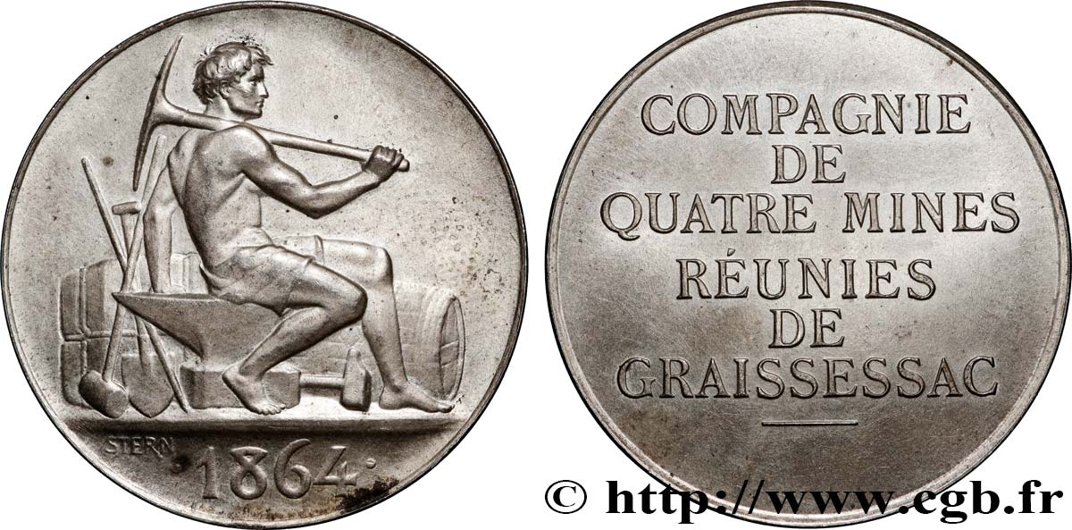 MINES ET FORGES Jeton Ar 34, compagnie des quatre mines de Graissessac q.SPL