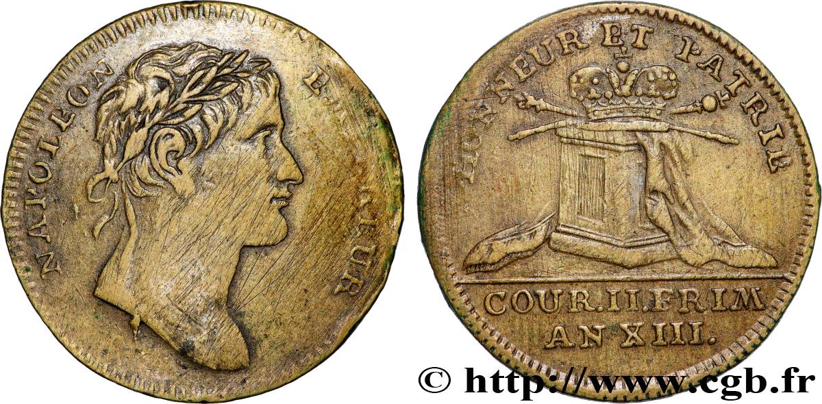 PREMIER EMPIRE. Napoléon Empereur tête nue - Calendrier Républicain Le couronnement XF