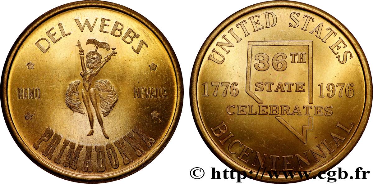 UNITED STATES OF AMERICA Pièce symbolique Primadonna du bicentenaire de Del Webb AU