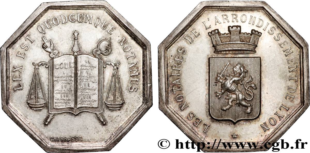 NOTAIRES DU XIXe SIECLE Notaires de Lyon TTB+