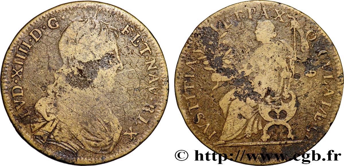 LOUIS XIV LE GRAND ou LE ROI SOLEIL Buste au type du sacre fS