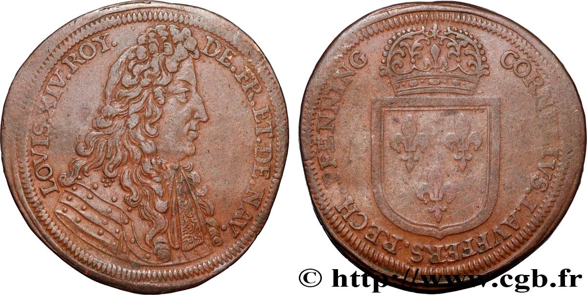 LOUIS XIV LE GRAND ou LE ROI SOLEIL Jeton de compte vers 1680 (?) SS