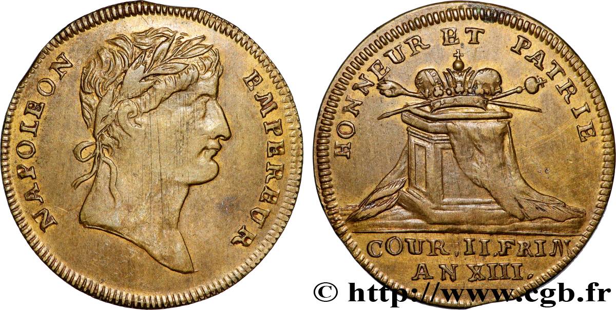 PREMIER EMPIRE. Napoléon Empereur tête nue - Calendrier Républicain Le couronnement XF