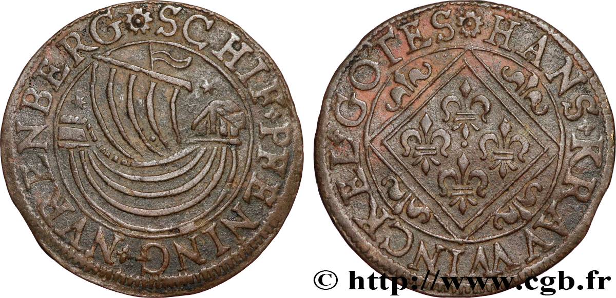 ROUYER - X. NUREMBERG JETONS AND TOKENS Jeton de compte à la nef AU