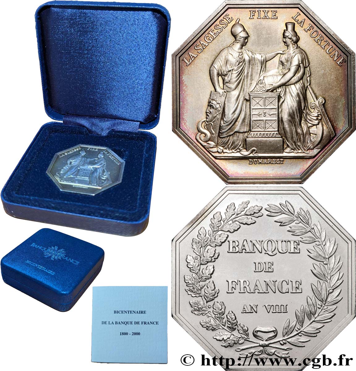 BANQUE DE FRANCE BANQUE DE FRANCE, refrappe du bicentenaire de la Banque de France SPL