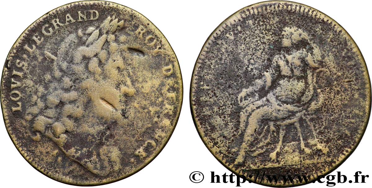 LOUIS XIV THE GREAT or THE SUN KING Paix de Ratisbonne VG
