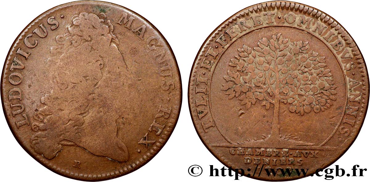 CHAMBRE AUX DENIERS Louis XIV VF/XF