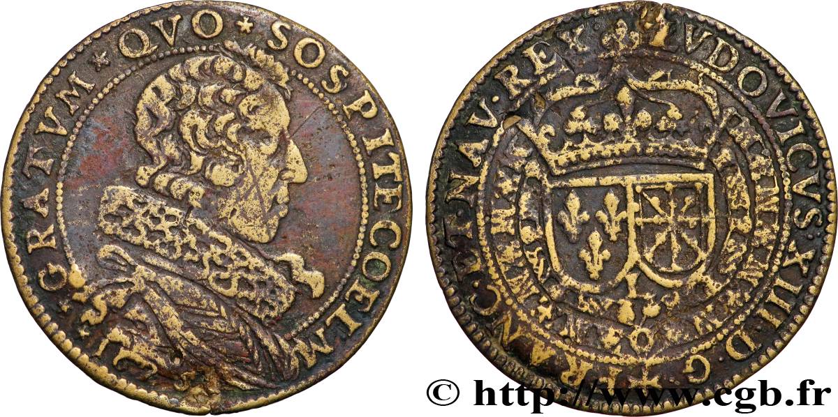 LOUIS XIII LE JUSTE Reconnaissant envers le ciel salvateur TB+