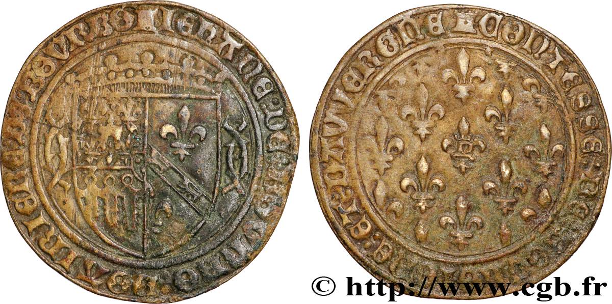 DOMBES - SEIGNEURIE DE TRÉVOUX - JEAN II DE BOURBON Jeanne, veuve de Jean II, Comtesse de Bourbon, douairière SS