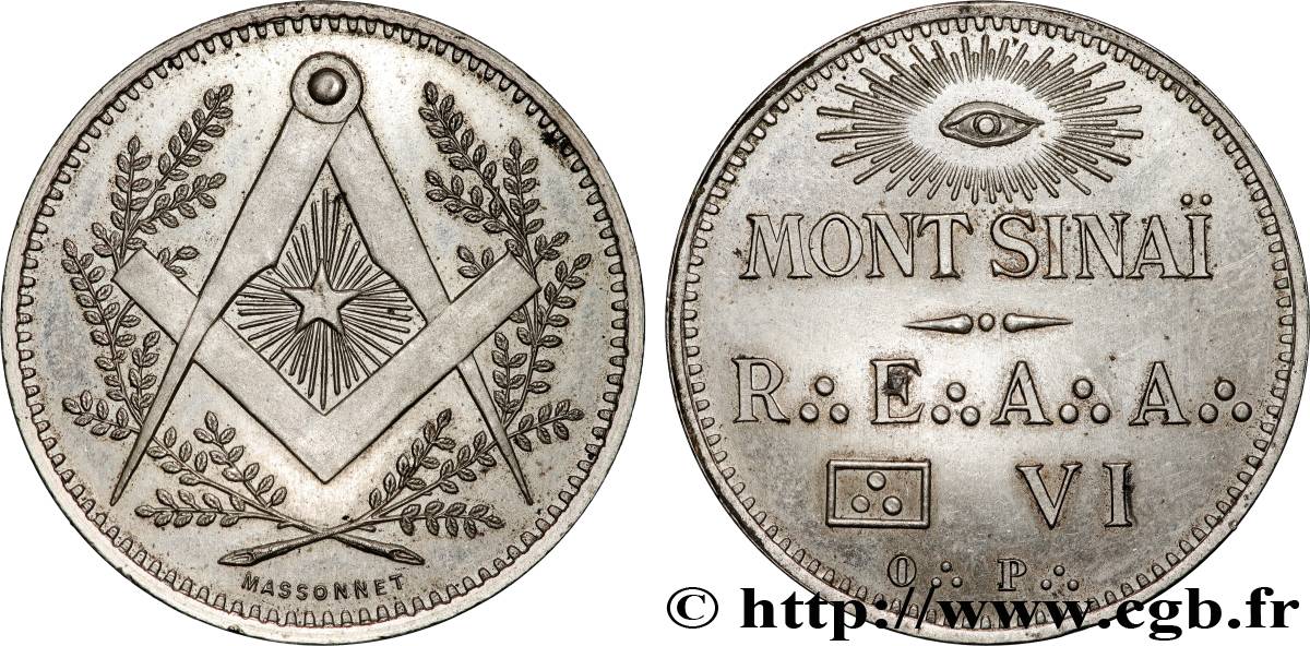 FRANC - MAÇONNERIE ORIENT DE PARIS, LE MONT SINAÏ TTB+