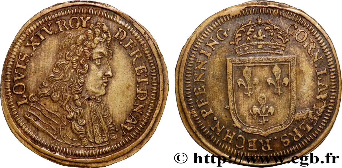 LOUIS XIV LE GRAND ou LE ROI SOLEIL Jeton de compte vers 1680 (?) q.SPL