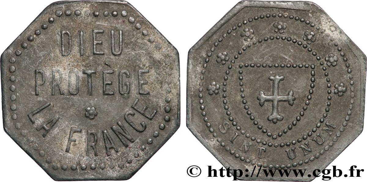 JETONS RELIGIEUX Jeton, Dieu protège la France VF