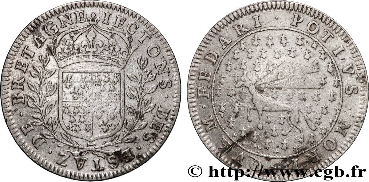 BRITTANY (STATES OF...)  États, frappe entre 1657 et 1675 XF