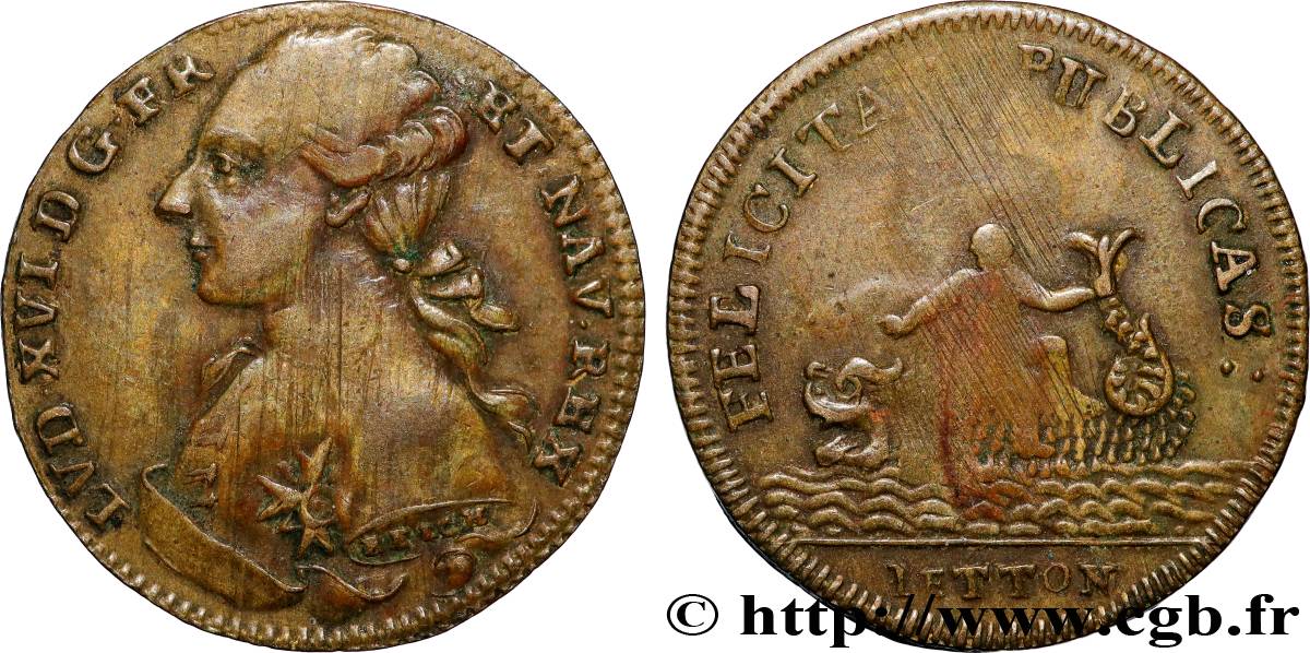 LOUIS XVI Jeton de compte TTB