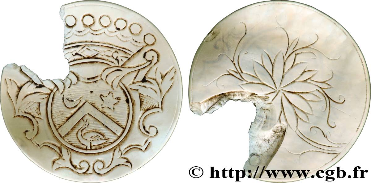 MISCELLANEOUS NOT ATTRIBUTED JETONS AND TOKENS Jeton en nacre S