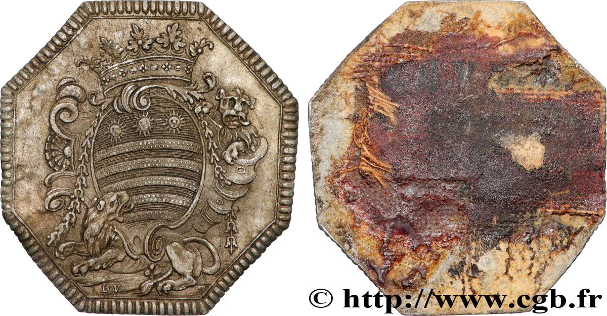 PROVENCE - NOBLESSE Famille d’Aligre, tirage uniface de l’avers AU
