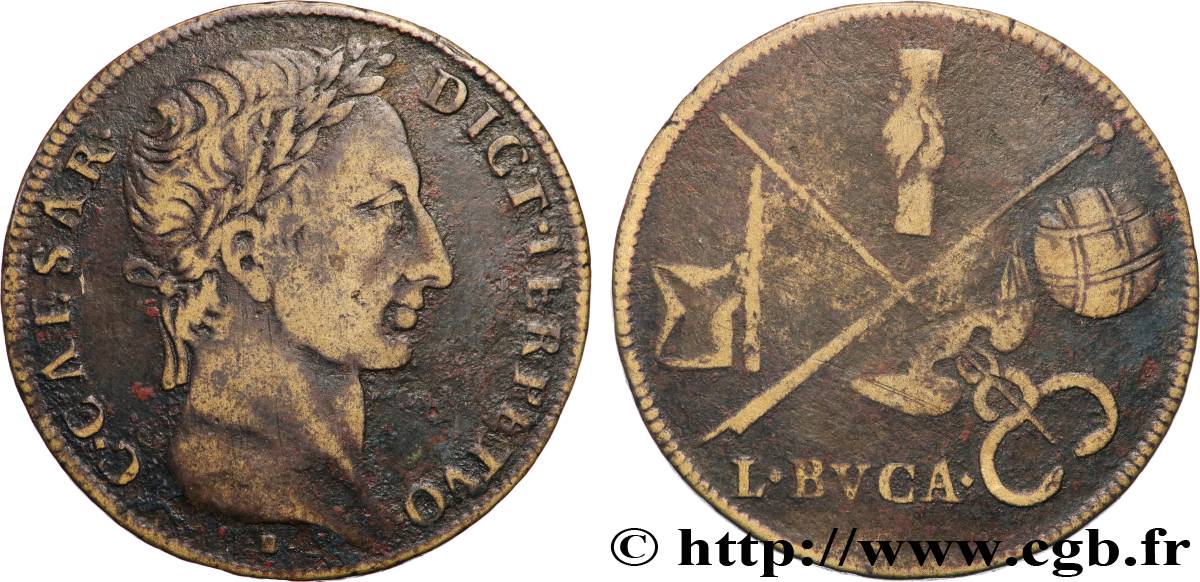 JULIUS CAESAR Reproduction d’un denier de Jules César XF