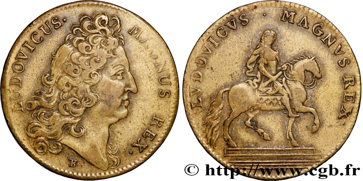 LOUIS XIV LE GRAND ou LE ROI SOLEIL Jeton de compte TTB