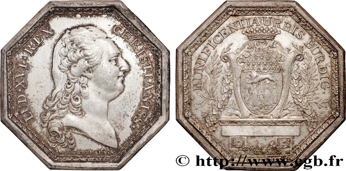 BORDEAUX Récompense de la ville de Bordeaux, émission de 1785 fVZ/VZ