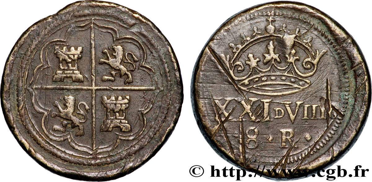 SPAIN Poids monétaire pour la pièce de 8 Reales VF