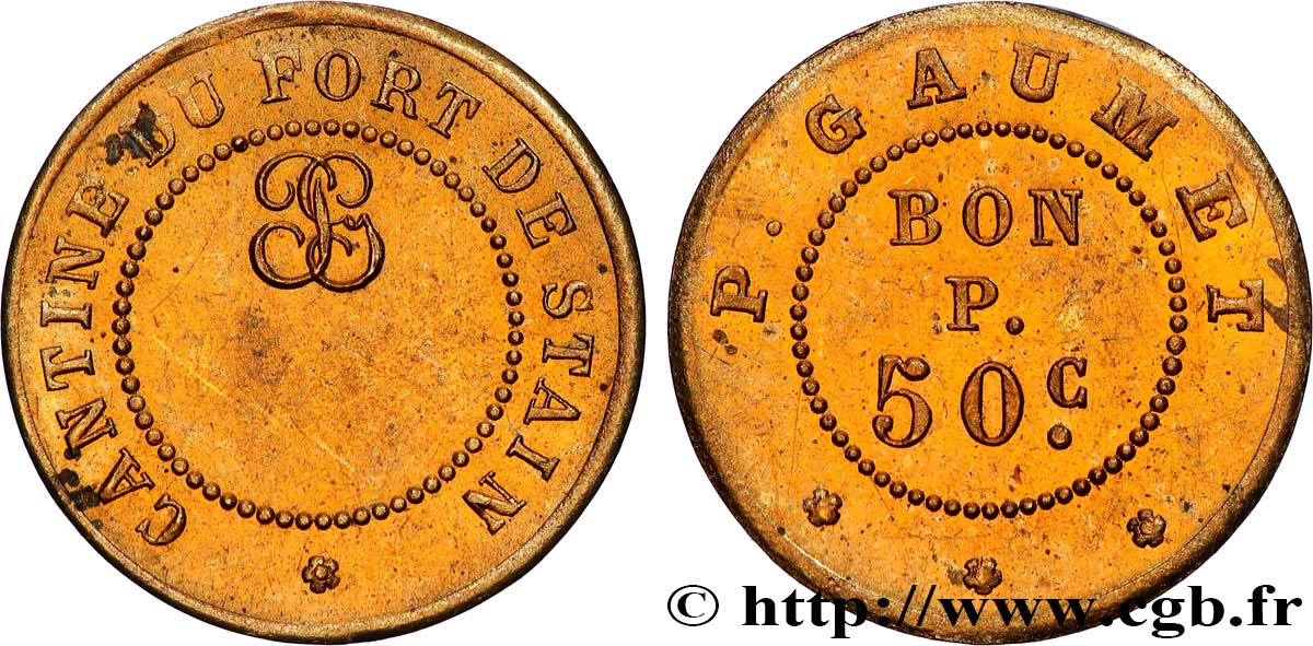 CANTINES AND BOUILLONS Cantine du Fort de Stains, 50 Centimes AU