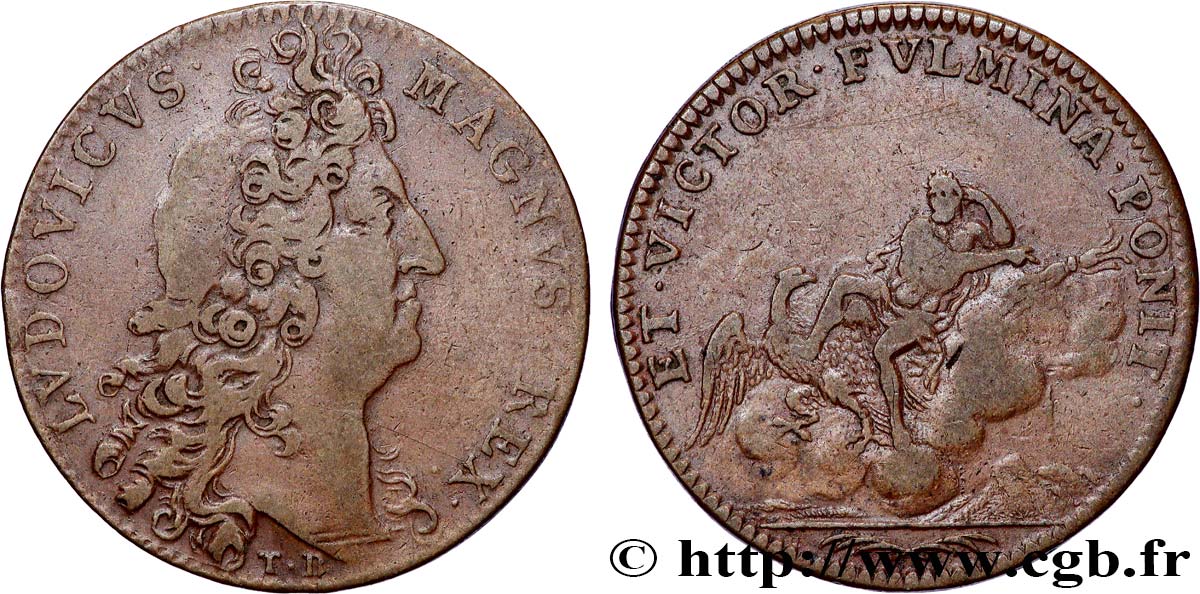 LOUIS XIV LE GRAND ou LE ROI SOLEIL Type de l’Extraordinaire des Guerres de 1698 SS