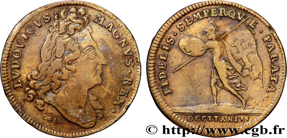 LOUIS XIV LE GRAND ou LE ROI SOLEIL Languedoc TB
