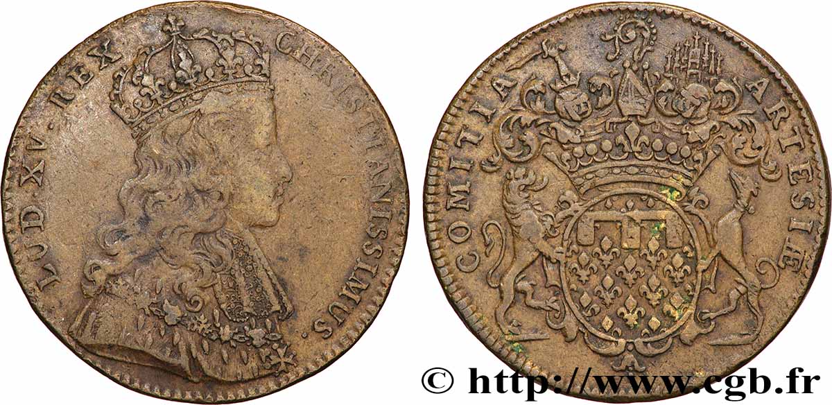 LOUIS XV DIT LE BIEN AIMÉ Les États d’Artois TB+/TTB