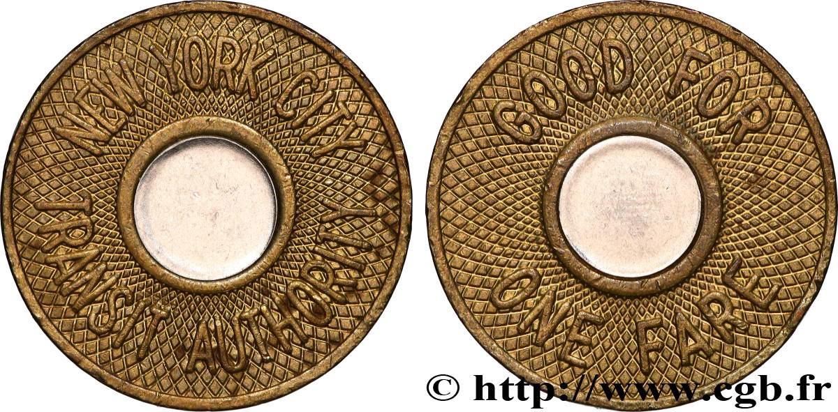 TRANSPORTS (TRAINS, BUS, TRAMWAYS, BATEAUX...) Jeton, Magnétique de la New York City Transit Authority TTB