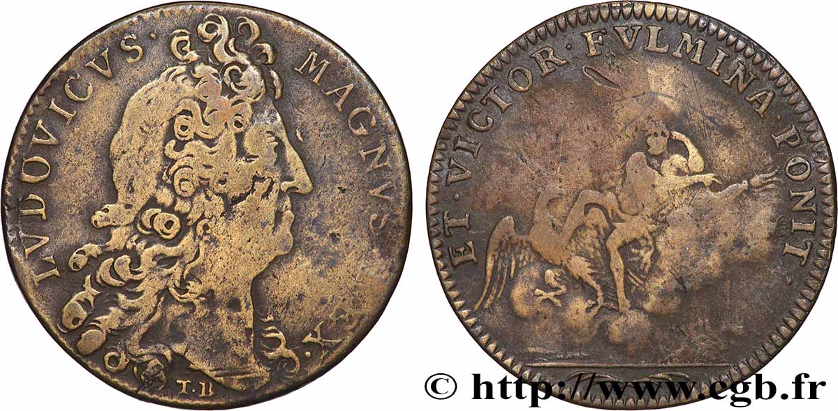 LOUIS XIV LE GRAND ou LE ROI SOLEIL Type de l’Extraordinaire des Guerres de 1698 MB