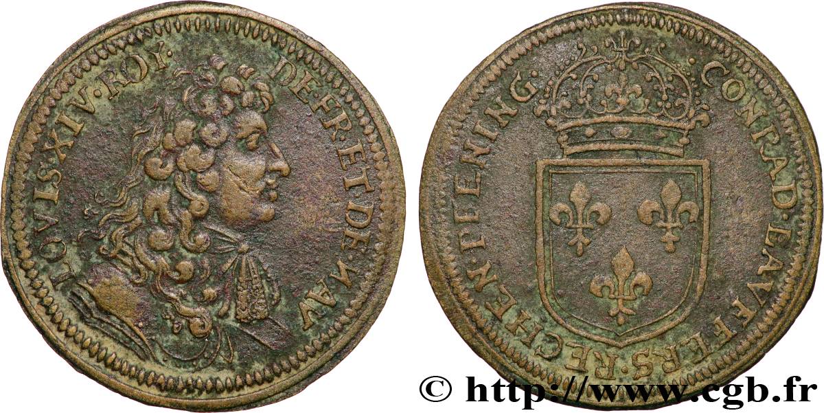 LOUIS XIV LE GRAND ou LE ROI SOLEIL Conrad Lauffers TTB