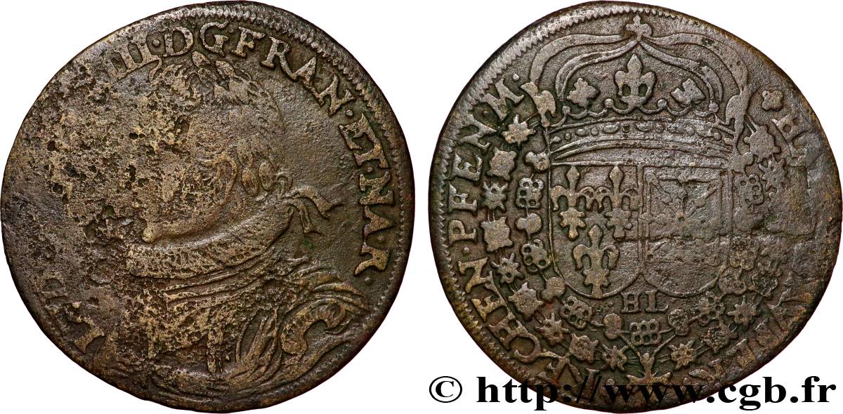 LOUIS XIII LE JUSTE Jeton de fabrique nurembergeoise B+