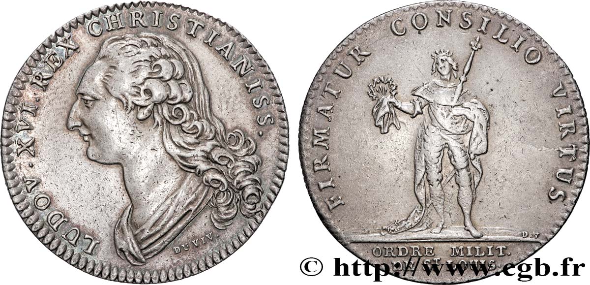 ORDRES DU ROI ORDRE MILITAIRE DE SAINT LOUIS, émission 1776 AU/XF