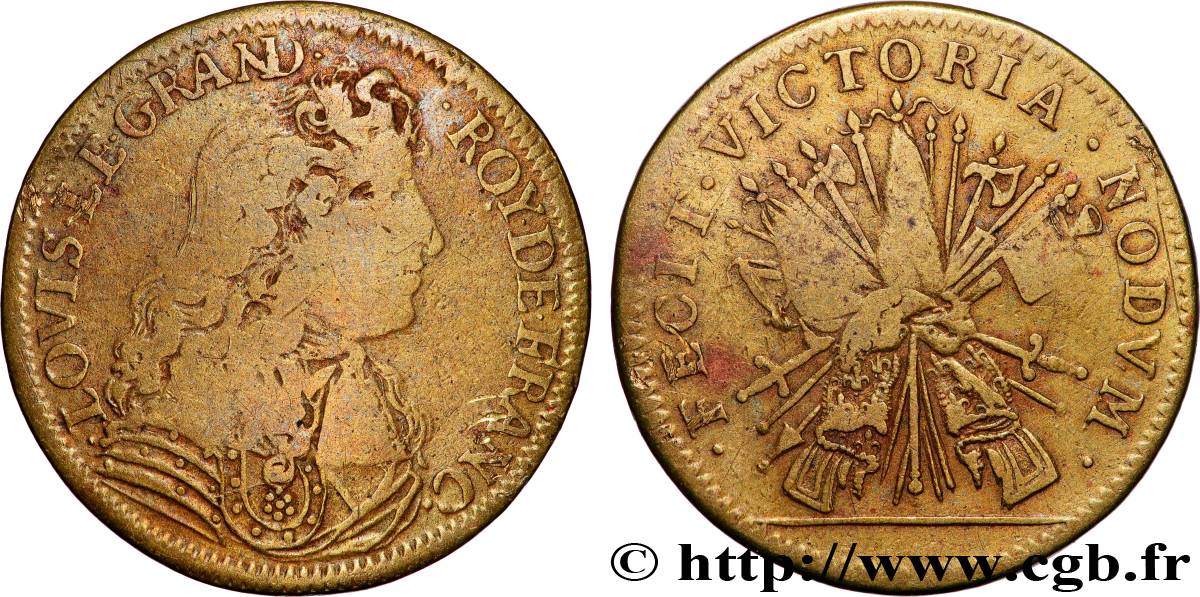 LOUIS XIV LE GRAND ou LE ROI SOLEIL Rattachement de Bar à la France TB/TB+