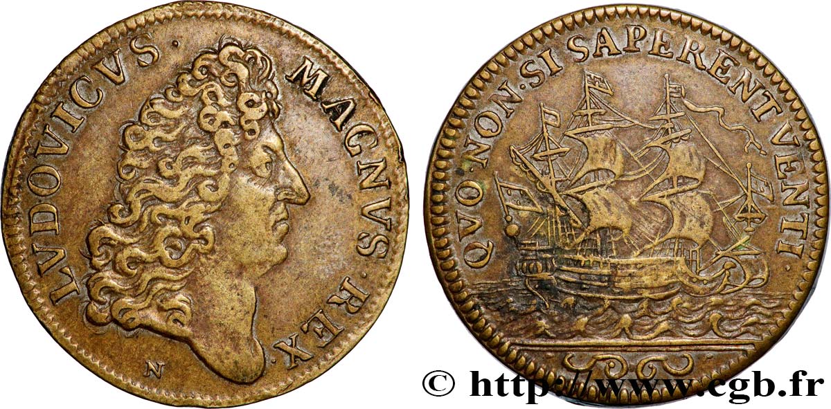 LOUIS XIV LE GRAND ou LE ROI SOLEIL Marine TTB