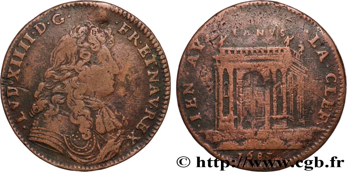 LOUIS XIV LE GRAND ou LE ROI SOLEIL La Paix - fermeture du temple de Janus TB