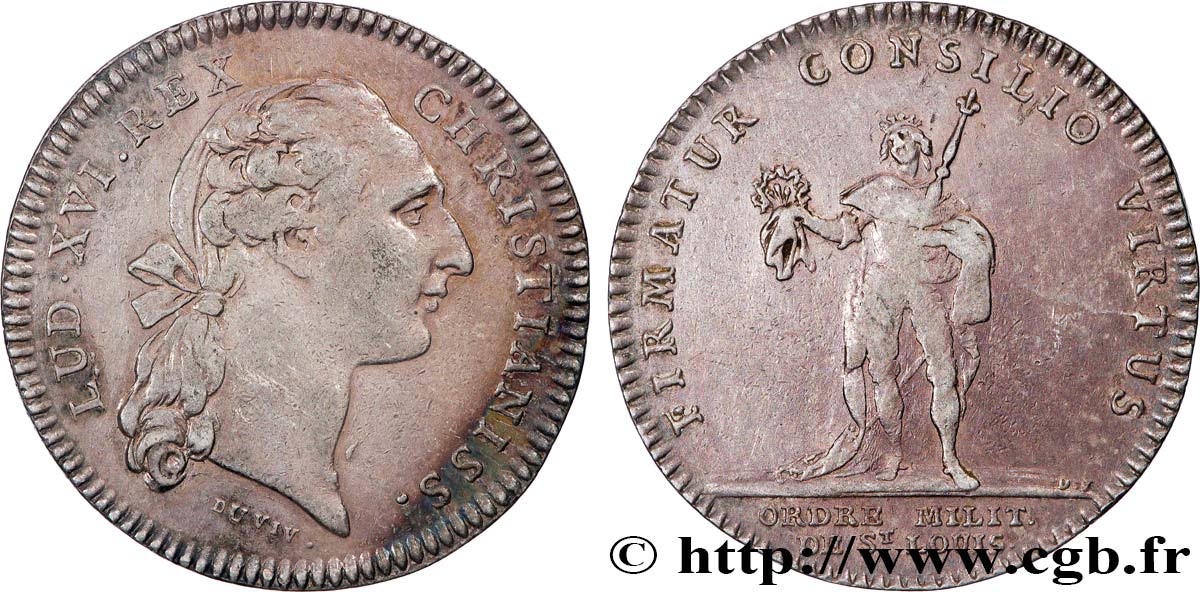 ORDRES DU ROI ORDRE MILITAIRE DE SAINT LOUIS, émission de 1775 TTB