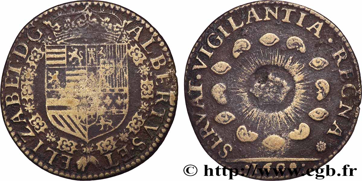PAYS-BAS ESPAGNOLS - COMTÉ DE FLANDRE - ALBERT ET ISABELLE Trève d’Anvers du 9 avril 1609 MB