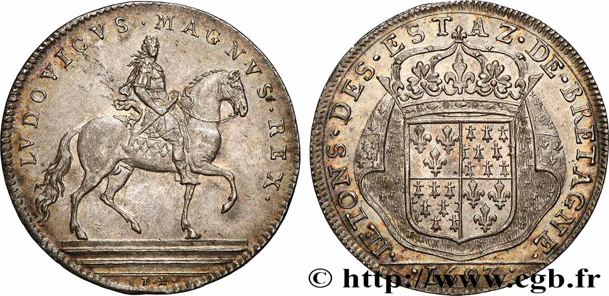 BRETAGNE (ÉTATS DE...)  Louis XIV TTB+/SUP