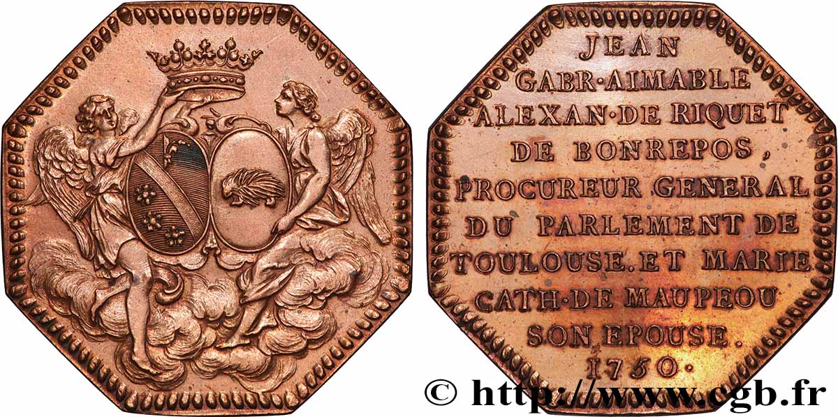 LANGUEDOC (VILLES ET NOBLESSE DU ...) Jean Gabriel Aimable Alexandre de Riquet de Bonrepos TTB+